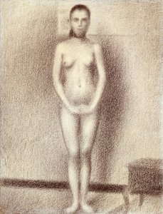 Les Poseusesのための研究、1886年（敷設紙に鉛筆の鉛筆）